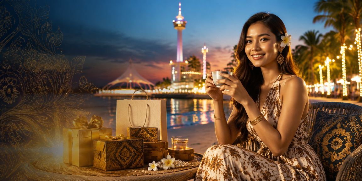 Pelanggan mengakses platform casino viralbet77 sambil minum kopi di kafe modern